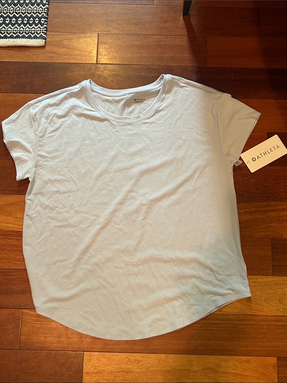Athleta Short Sleeve Crew Tee in Pale Blue